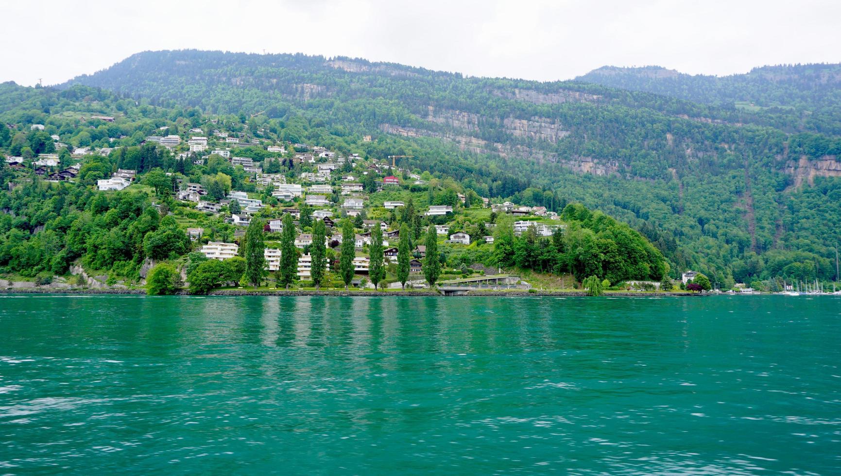 Scenery of  Lucerne lake and mountains photo