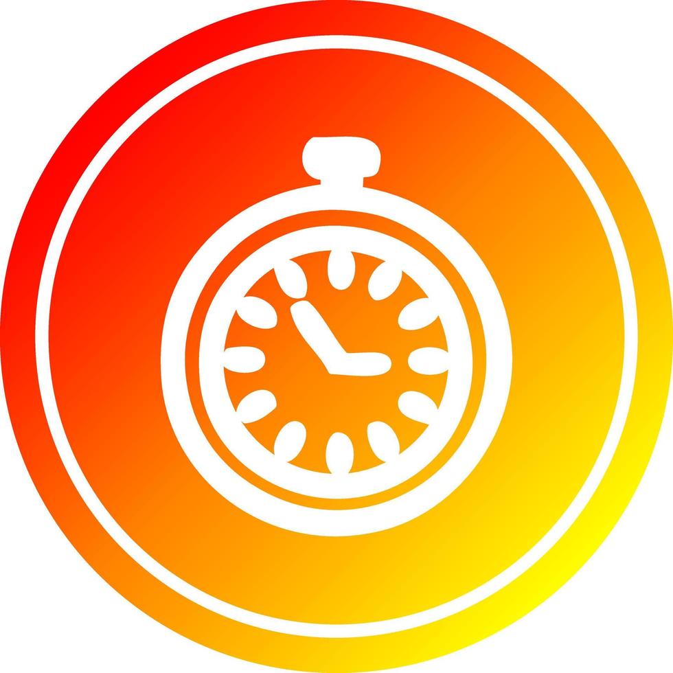 stop watch circular in hot gradient spectrum vector