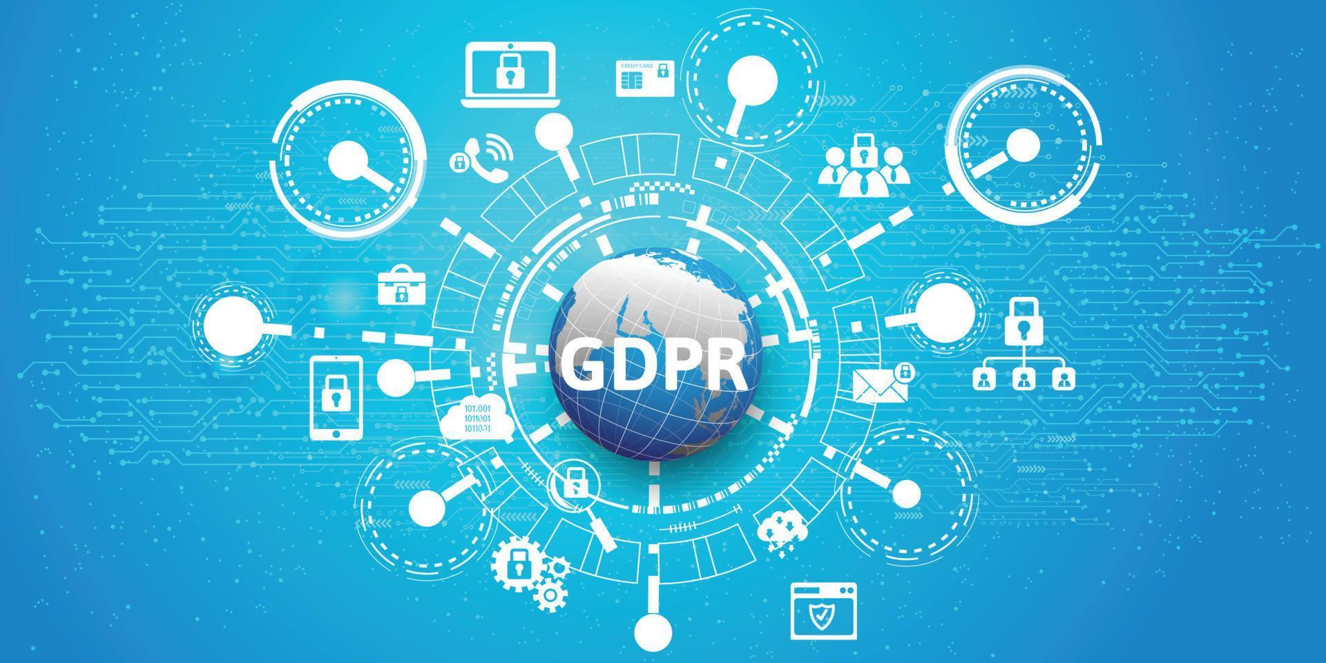 General Data Protection Regulation GDPR background Concept. vector