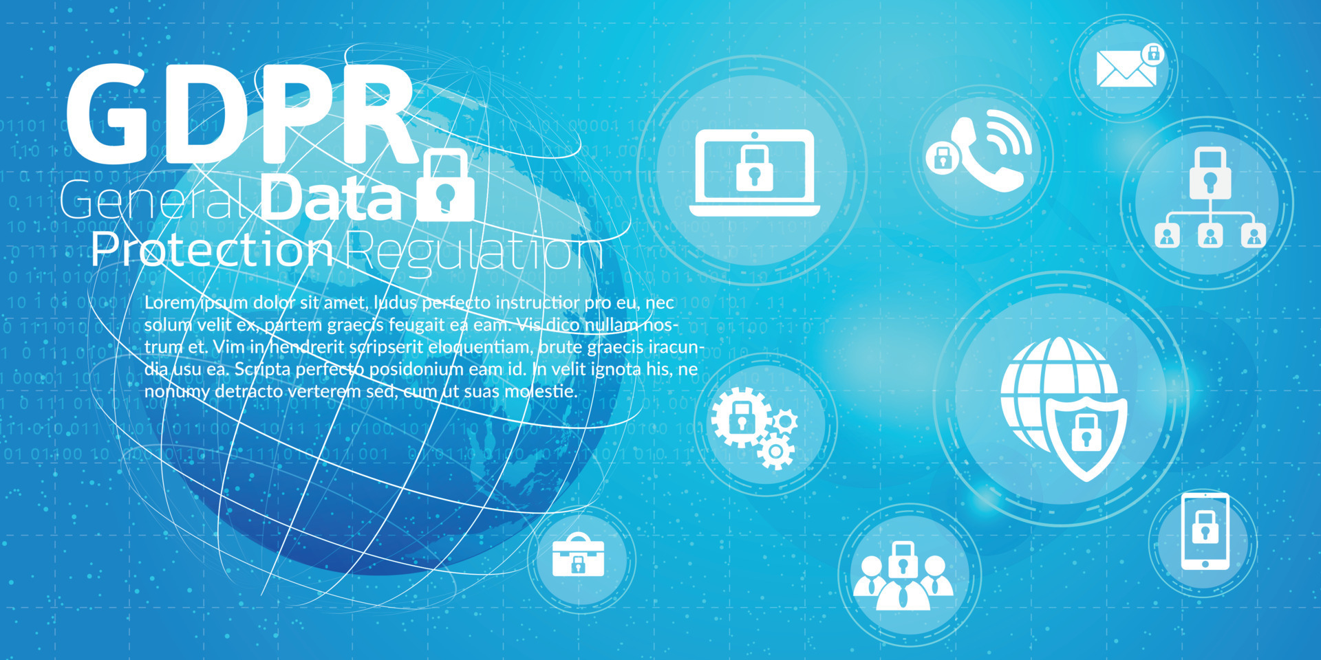 General Data Protection Regulation GDPR background Concept. 8581274 ...