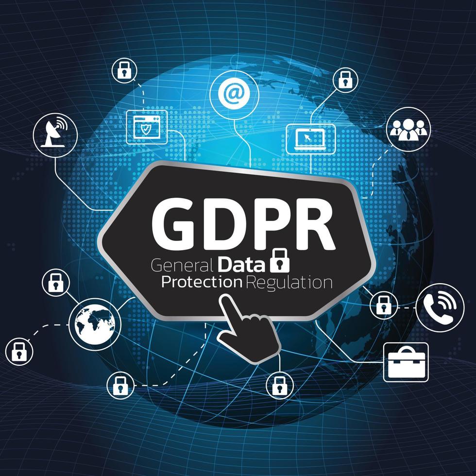 General Data Protection Regulation GDPR background Concept. vector
