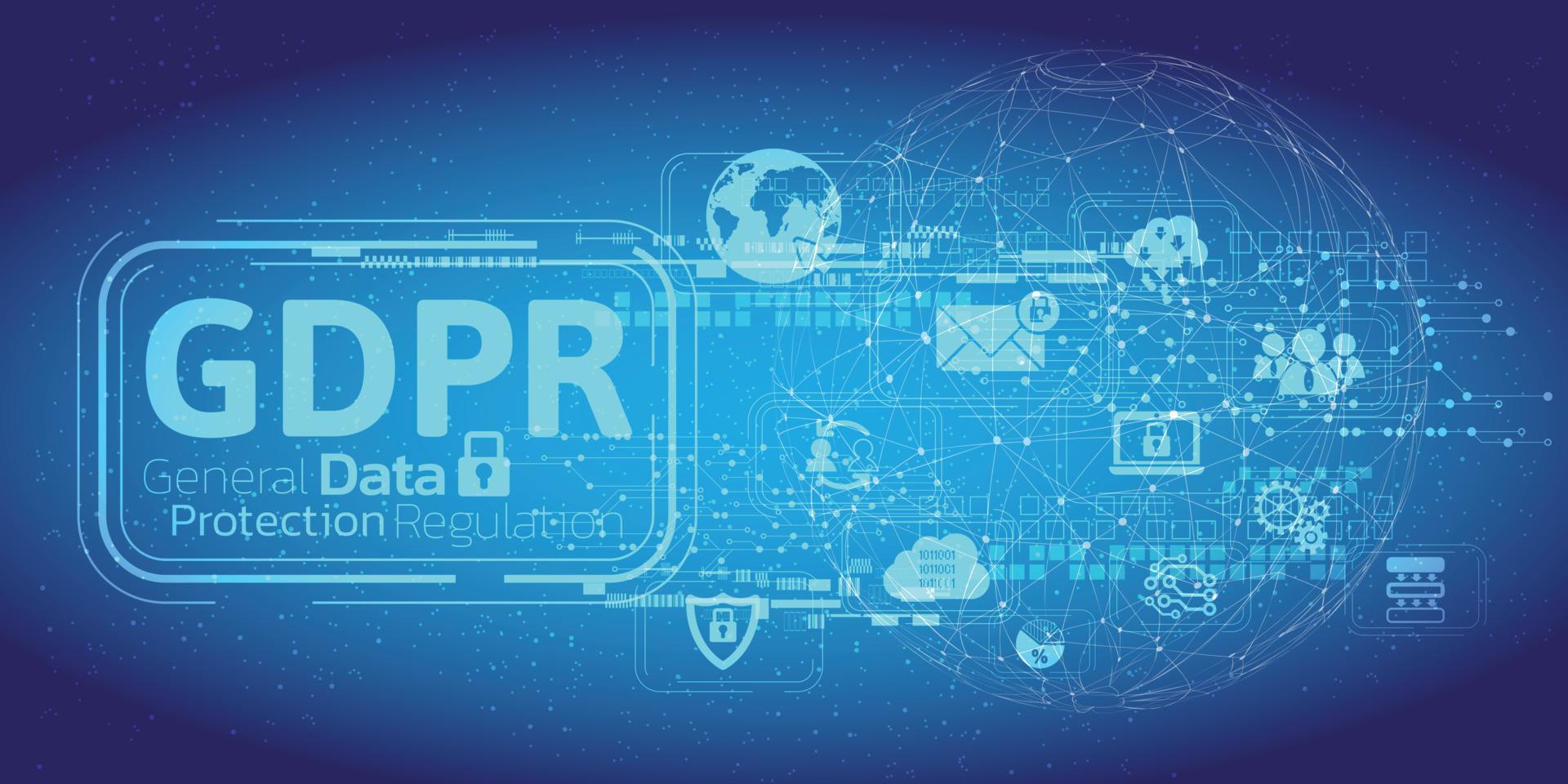 General Data Protection Regulation GDPR background Concept. vector