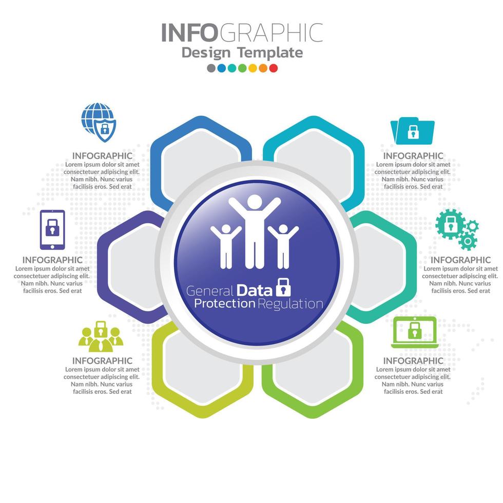 General Data Protection Regulation GDPR background Concept. vector