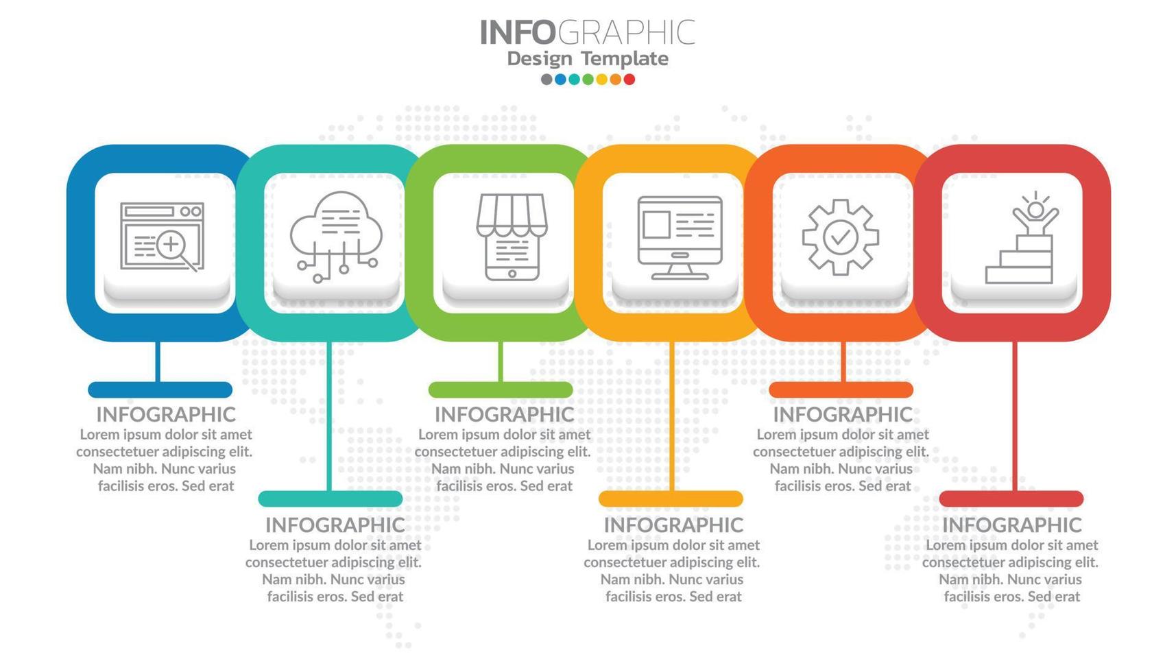 Infographic template with steps and process for your design. vector