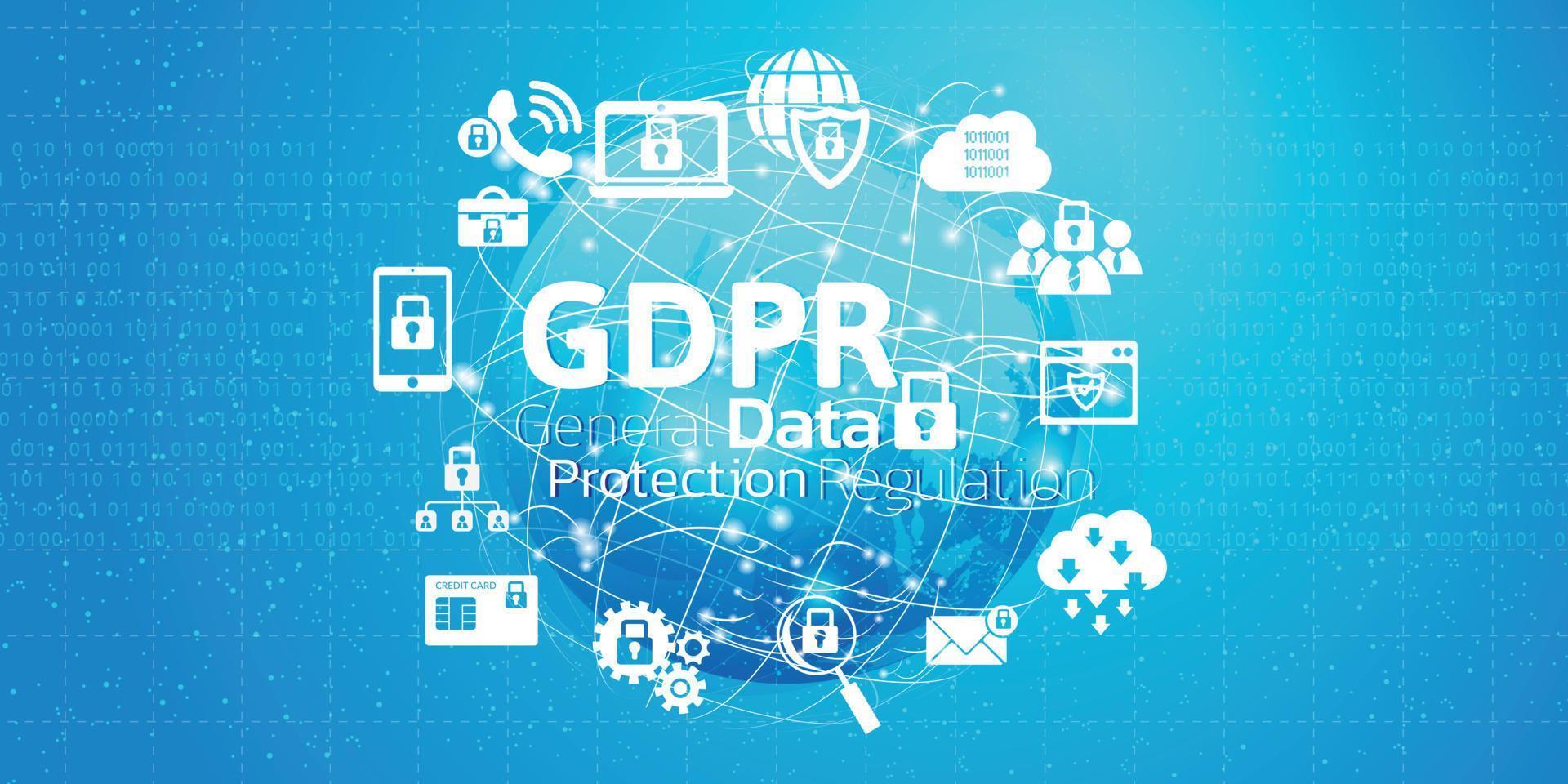 Reglamento general de protección de datos gdpr concepto de fondo. vector