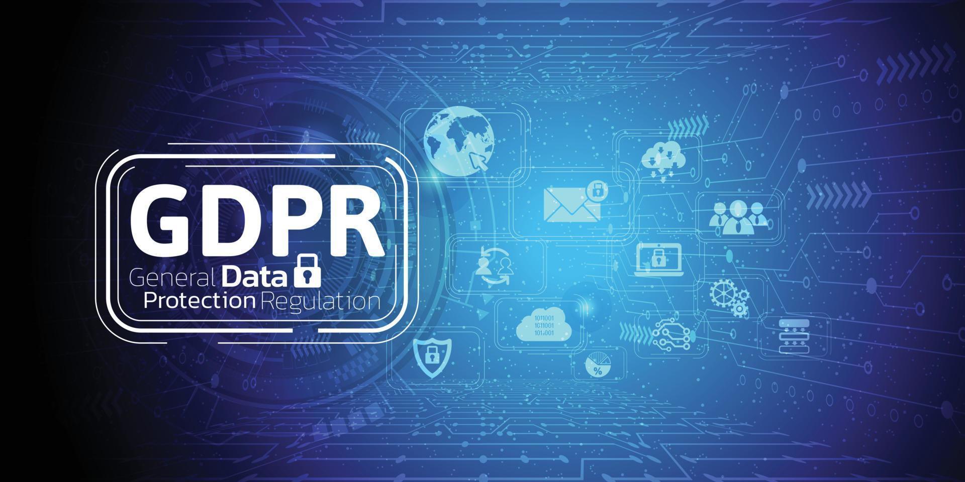 Reglamento general de protección de datos gdpr concepto de fondo. vector