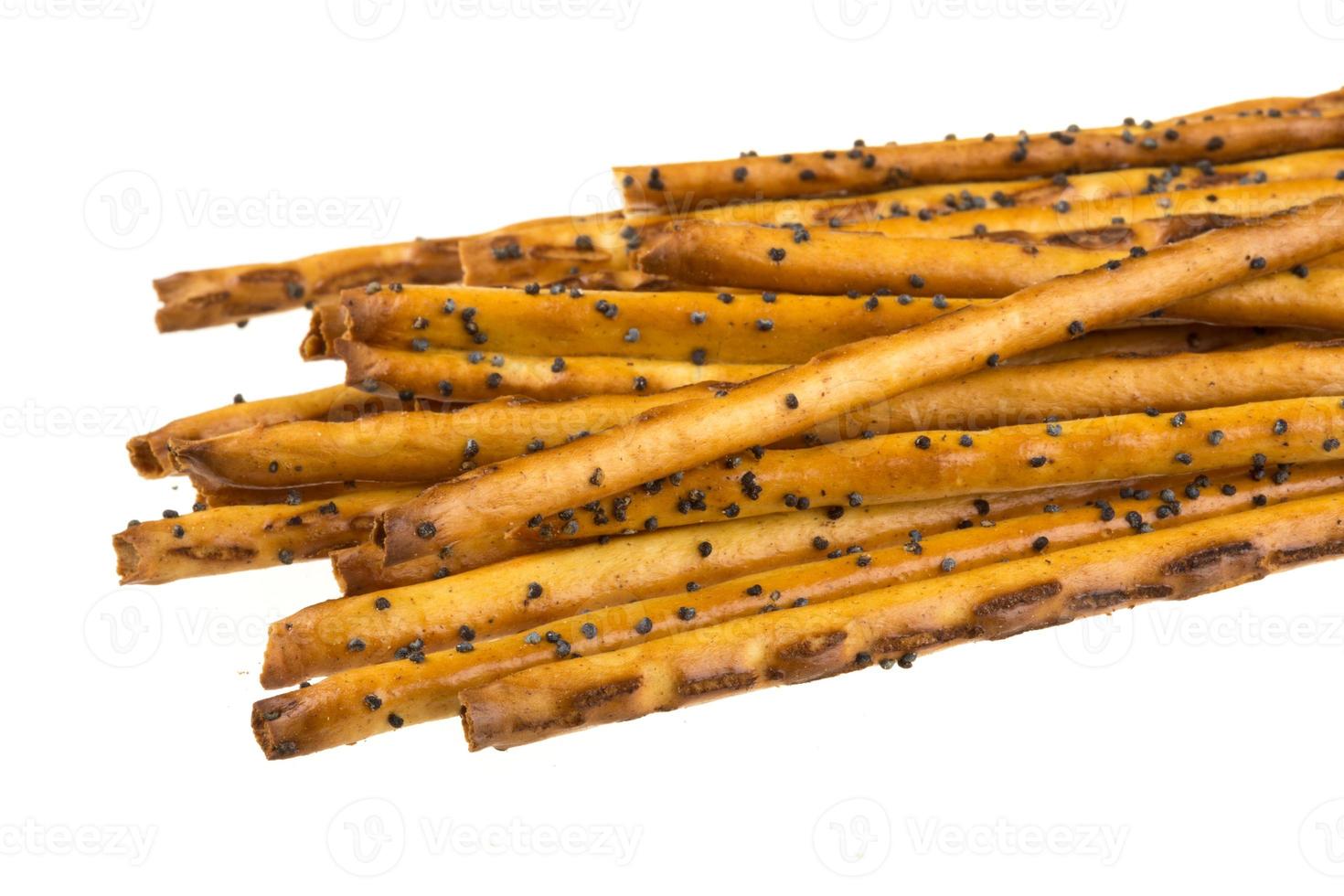 Sweet baking sticks on a white plate photo