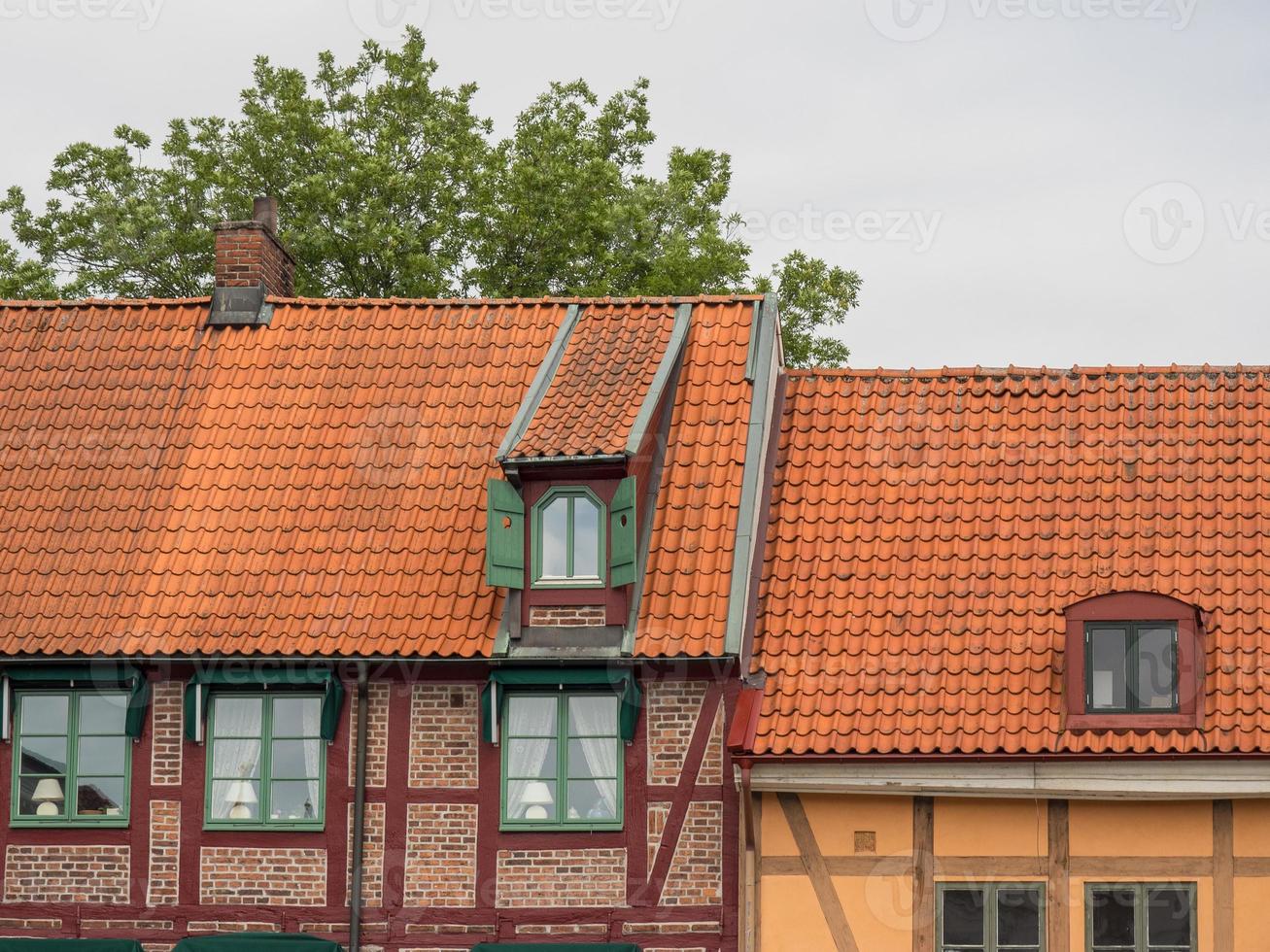 Ystad city at the baltic sea in sweden photo