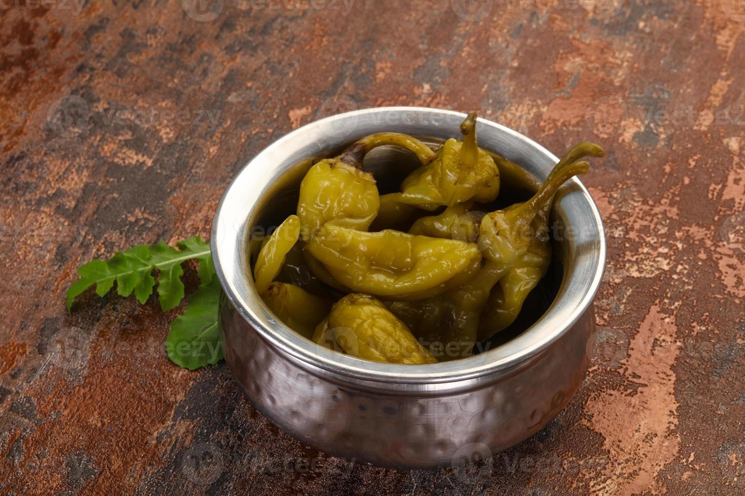 Pickled green pepper photo