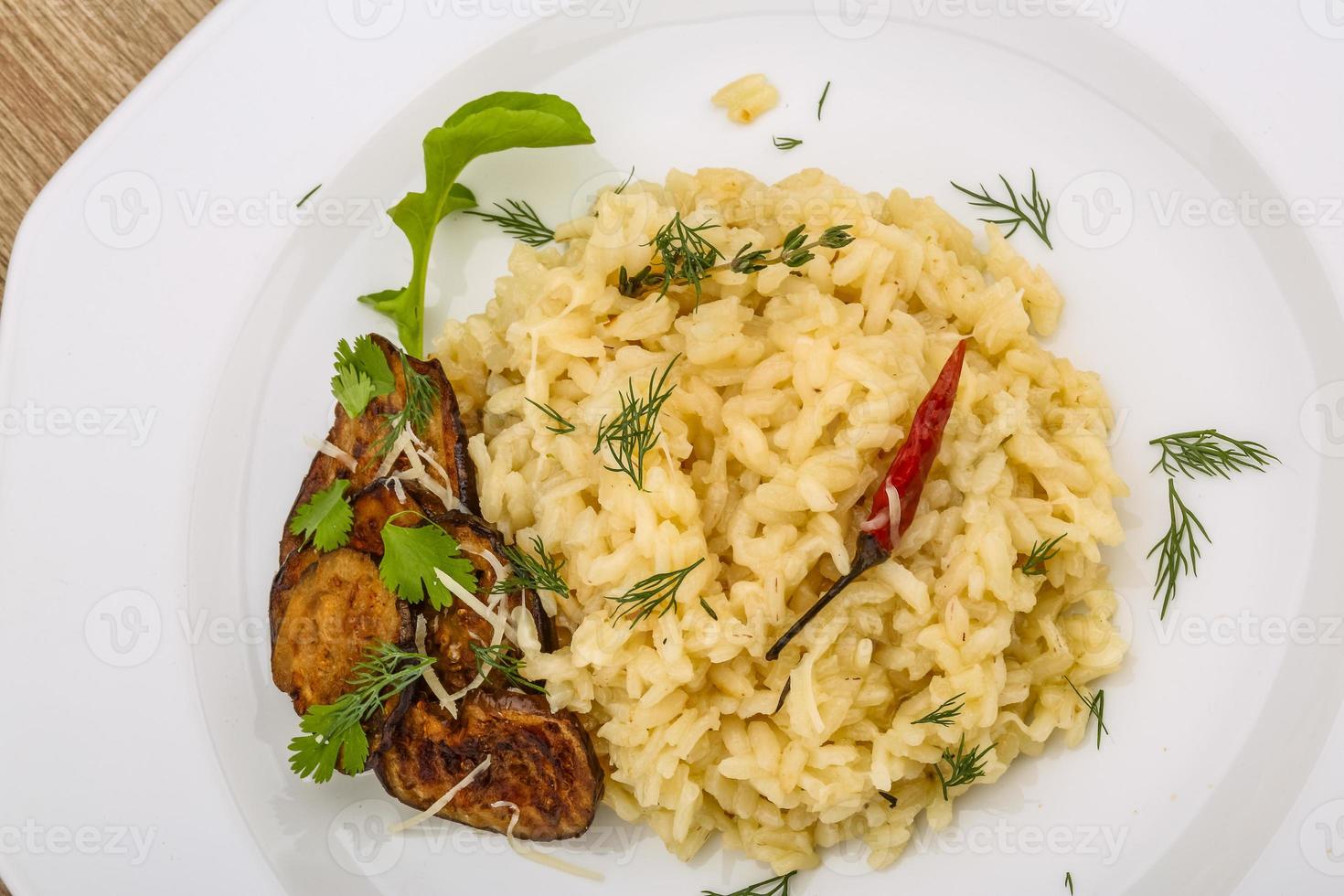 Risotto with eggplant 8583044 Stock Photo at Vecteezy