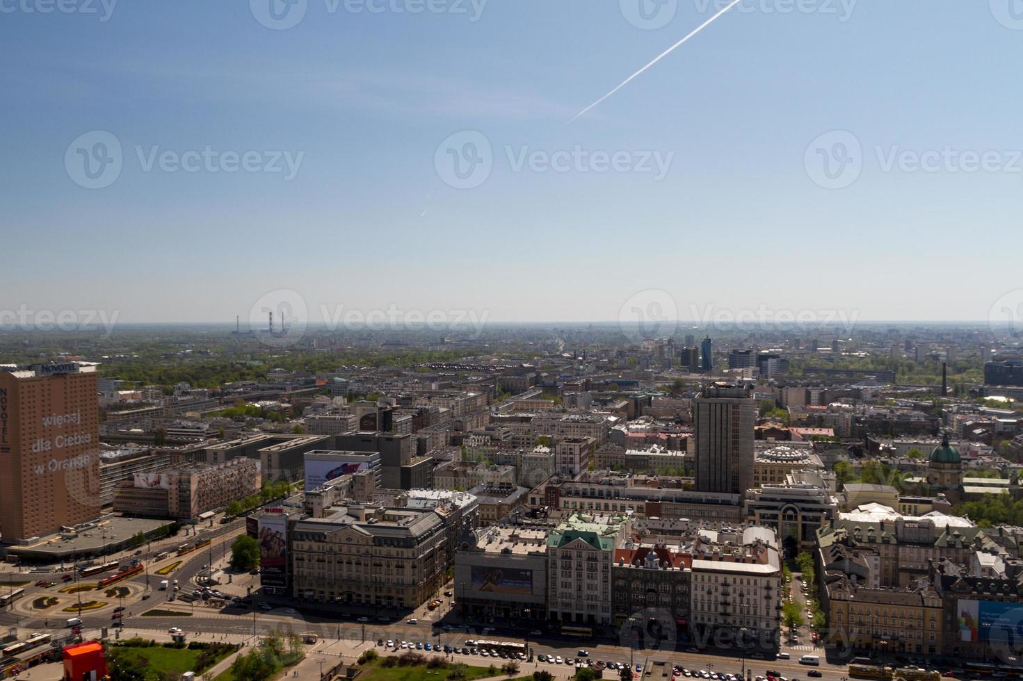 Warsaw skyline with warsaw towers photo