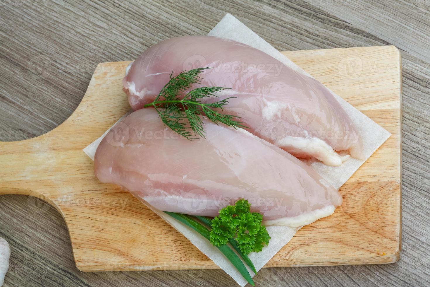 Raw chicken breast photo