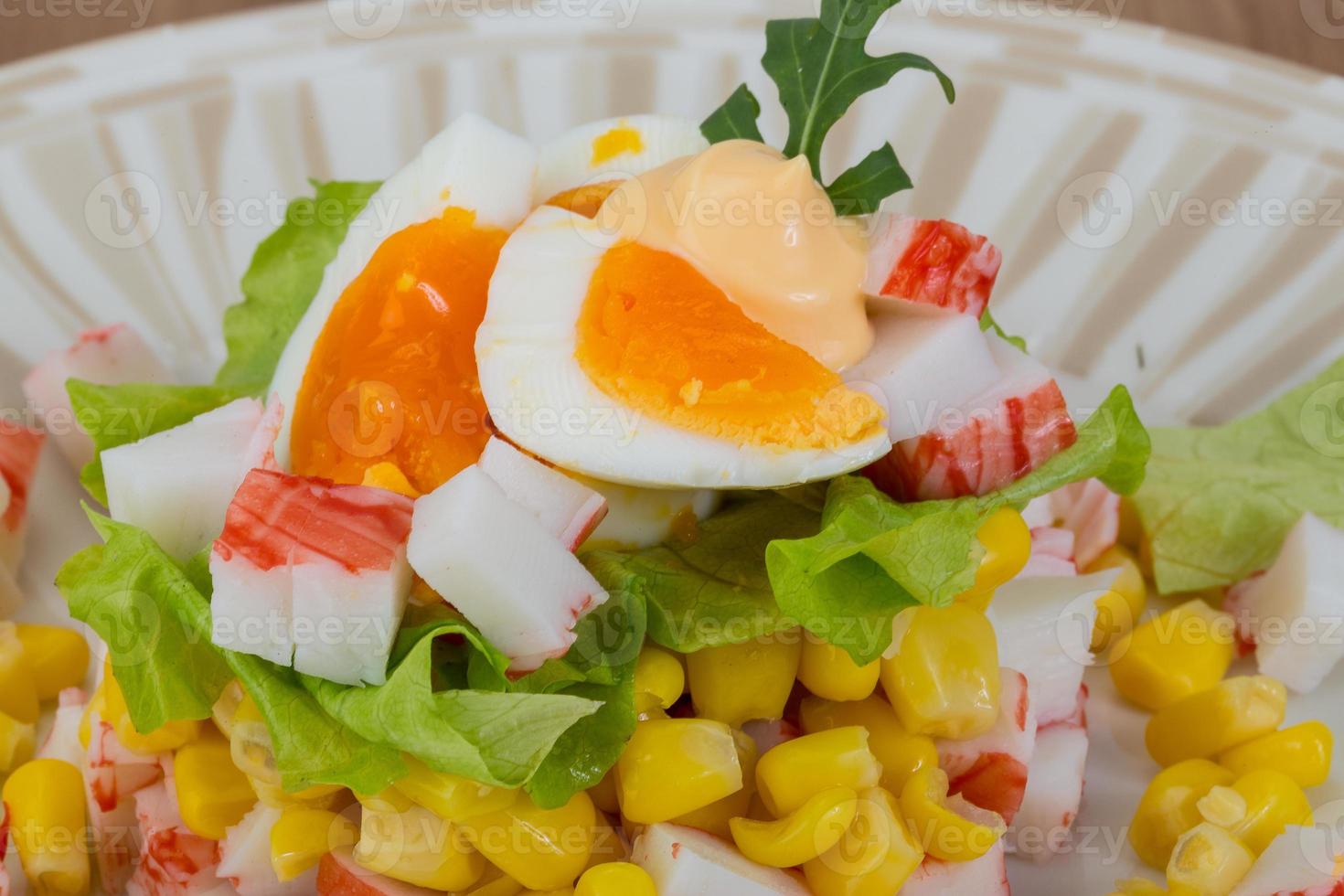 Crab sticks salad photo