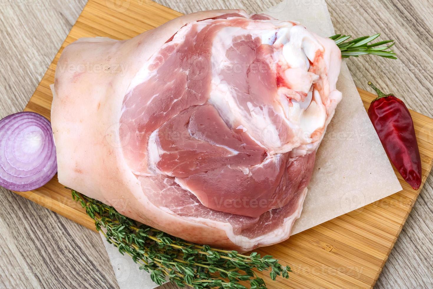 Raw pork knuckle 8584189 Stock Photo at Vecteezy