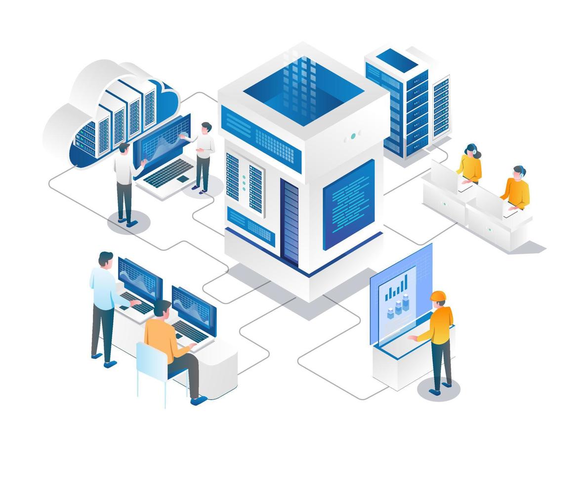 Solution cloud server analysis process vector