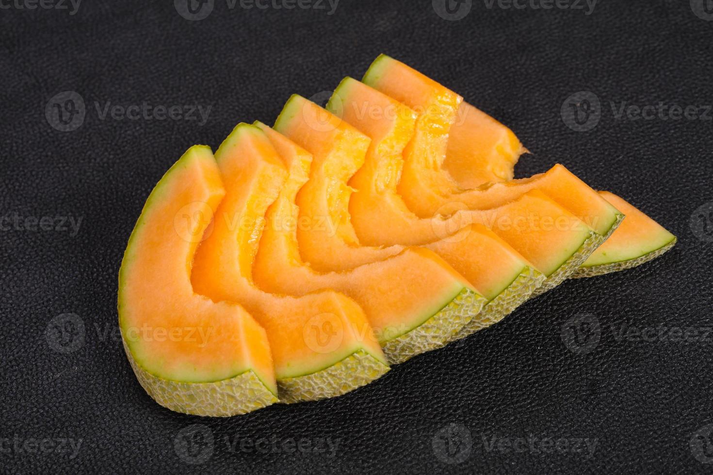 Sliced tasty sweet sliced melon photo