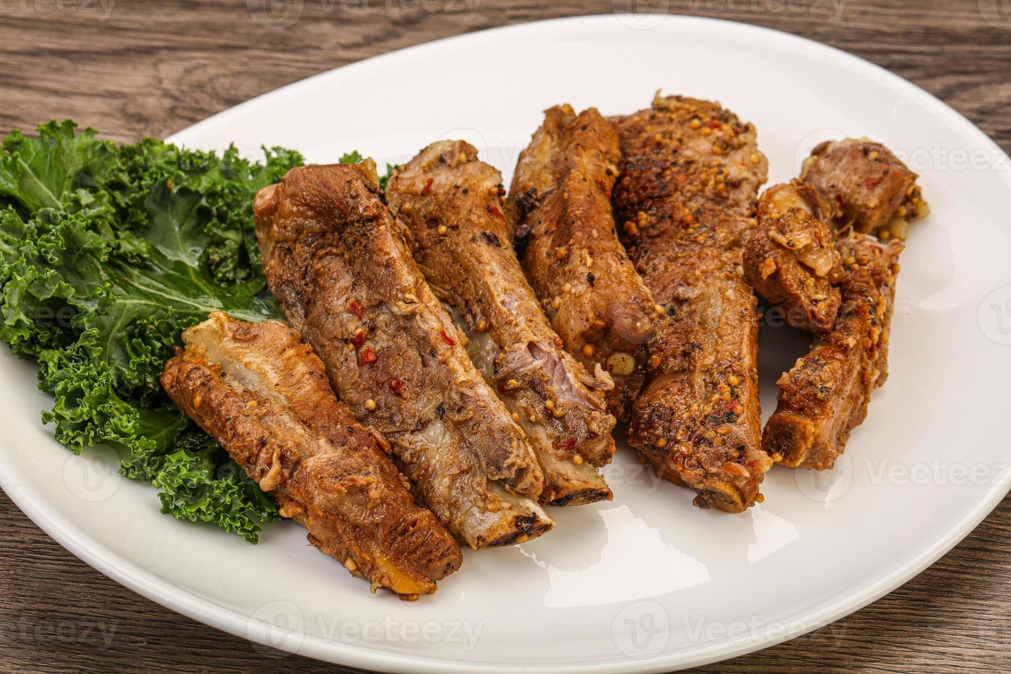 Stewed pork ribs with spices photo