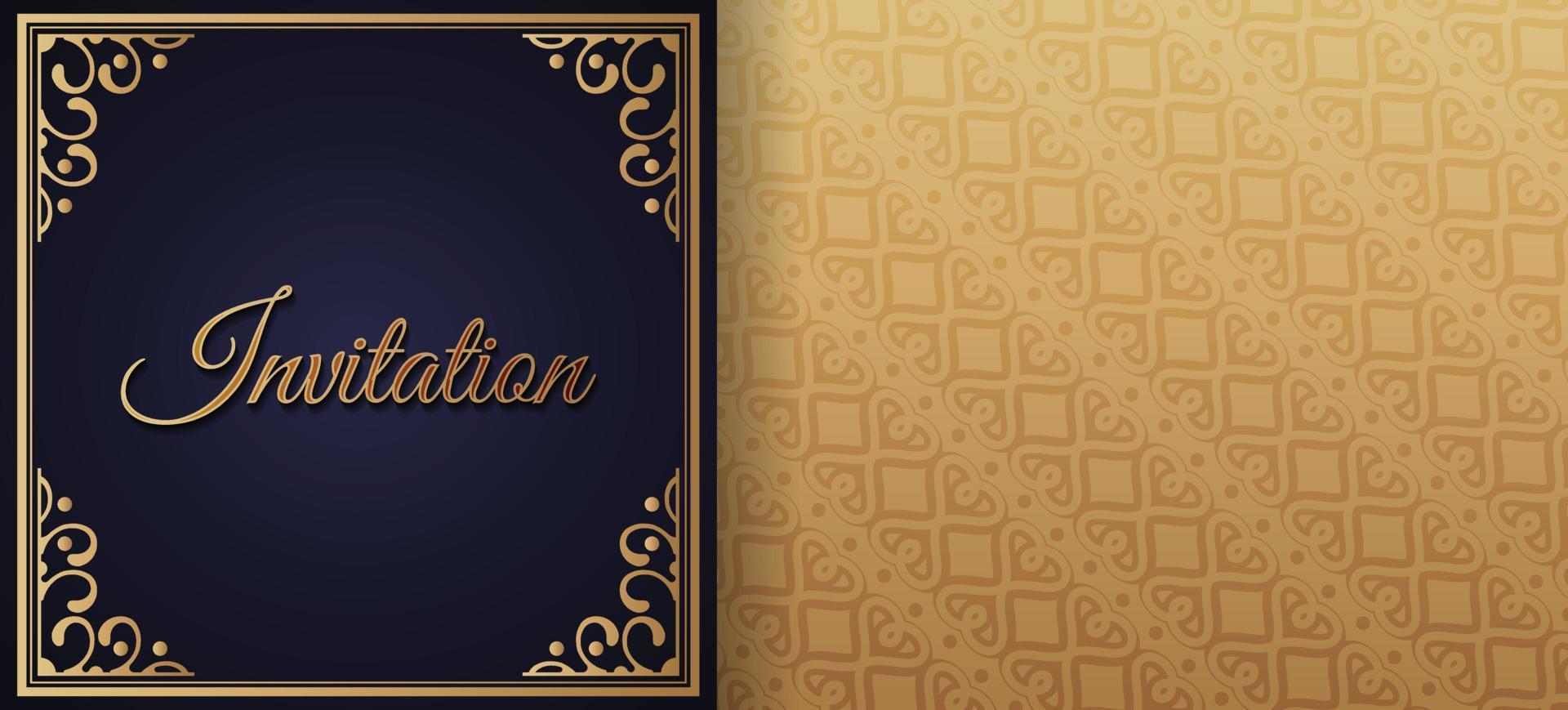 patrón ornamental de estilo de fondo de invitación de lujo vector