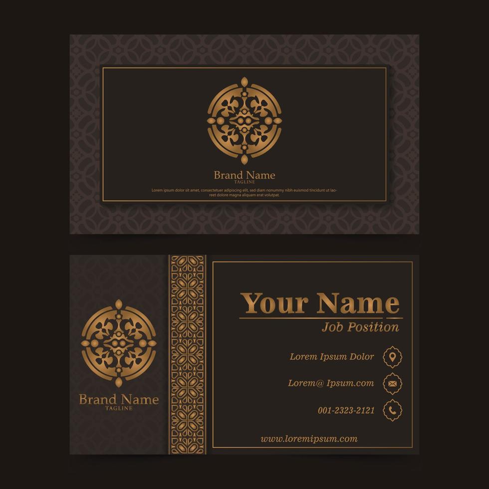 Luxury ornamental logos and business cards template vector