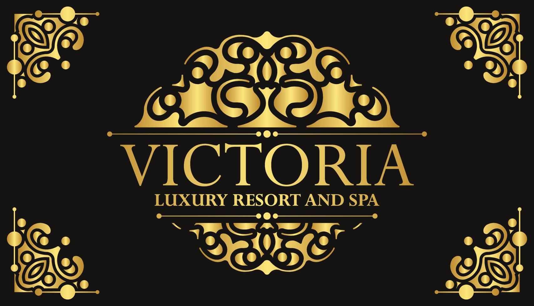 Luxury hotel label template vector