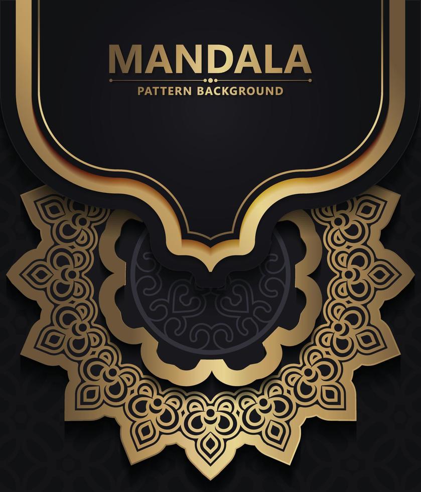 Fondo de mandala ornamental de lujo con estilo de patrón oriental islámico árabe premium vector