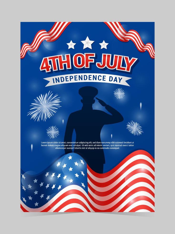 4th Of July Poster vector