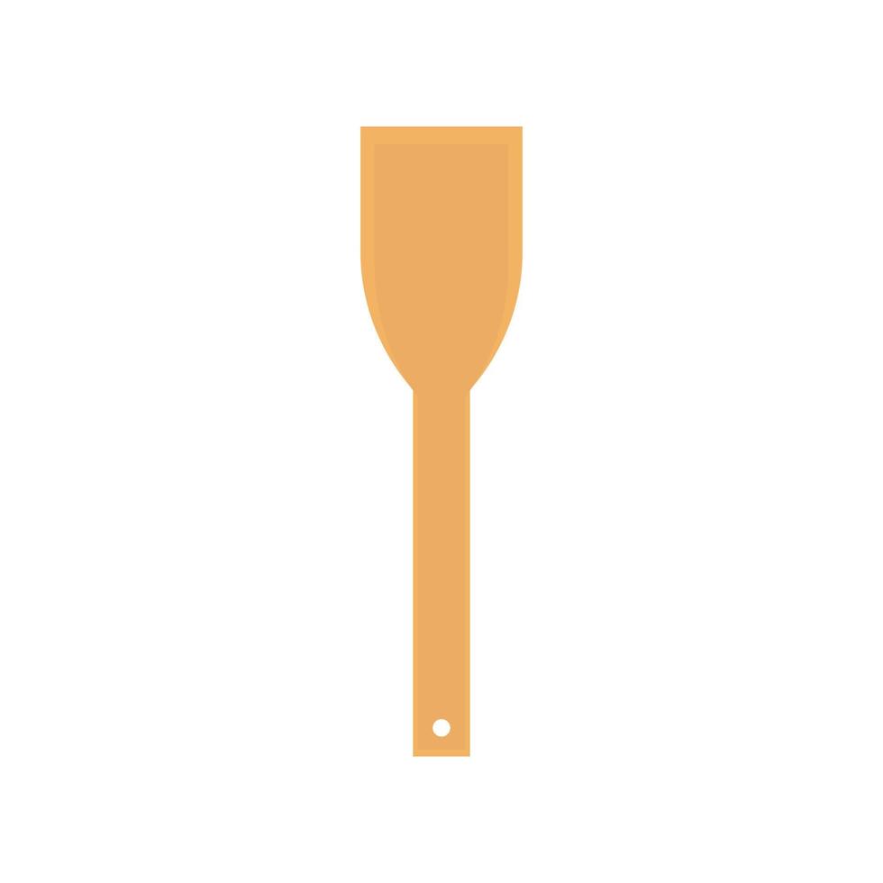 Wooden cooking spatula. Kitchen Tool. Vector illustration, isolated on white background