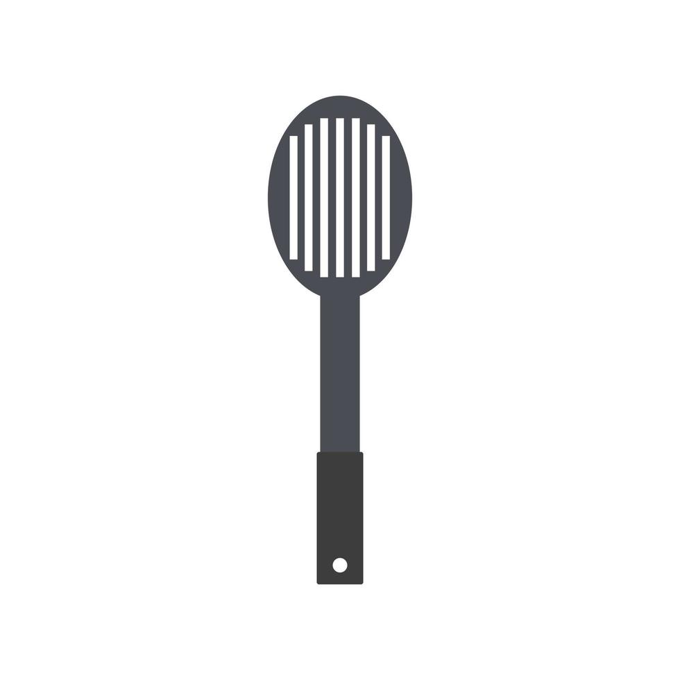 utensilio de espátula de cocina de acero aislado sobre fondo blanco. ilustración vectorial vector