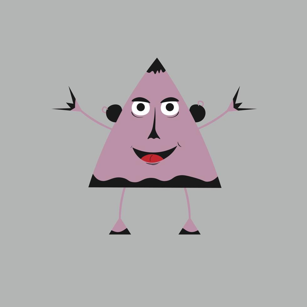 Happy Halloween Monster icon. Cute kawaii cartoon scary funny baby character. Eyes, tongue, tooth fang, hands up. Flat design. Vector cartoon illustration