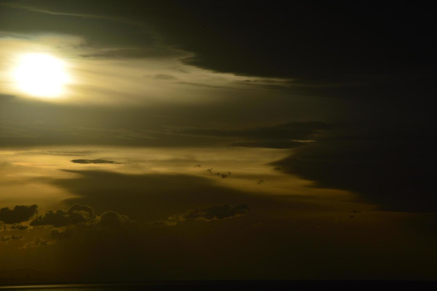 Sunset and Stormy clouds photo