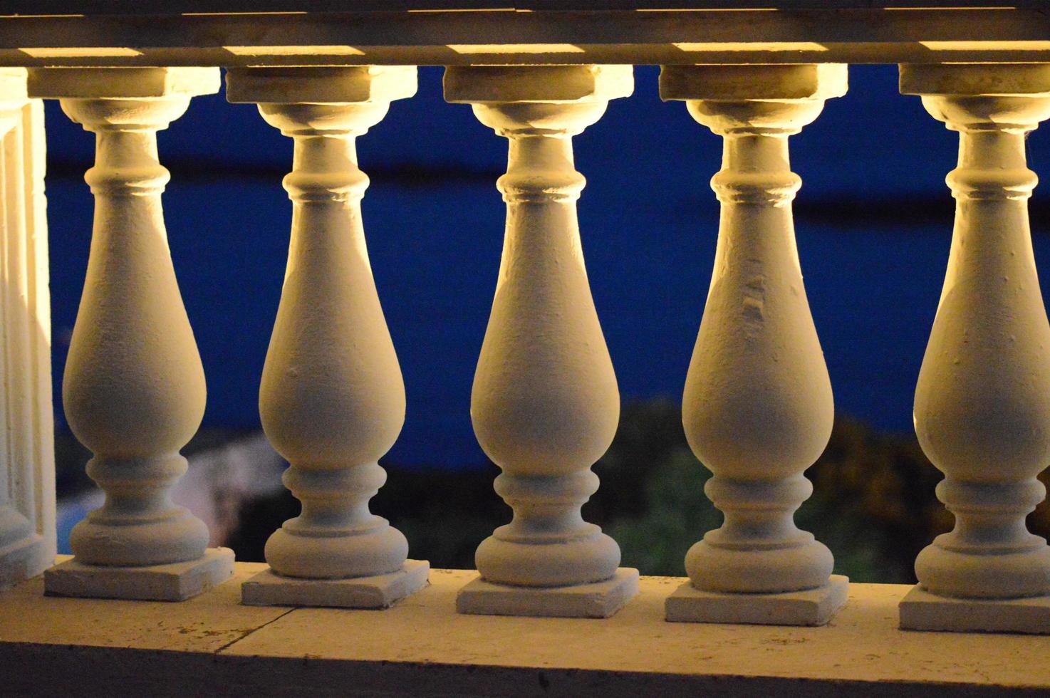 Zoom on a terrace railing photo