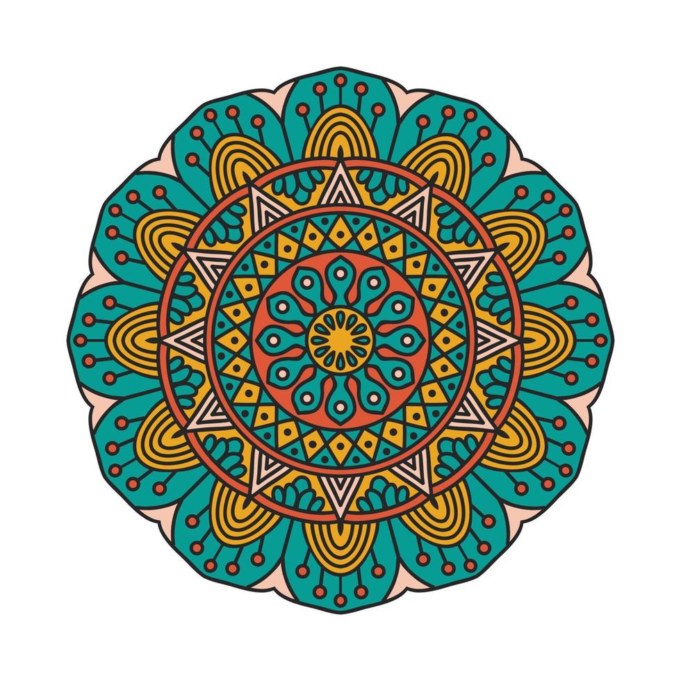 Coloring Mandala illustration pattern background vector
