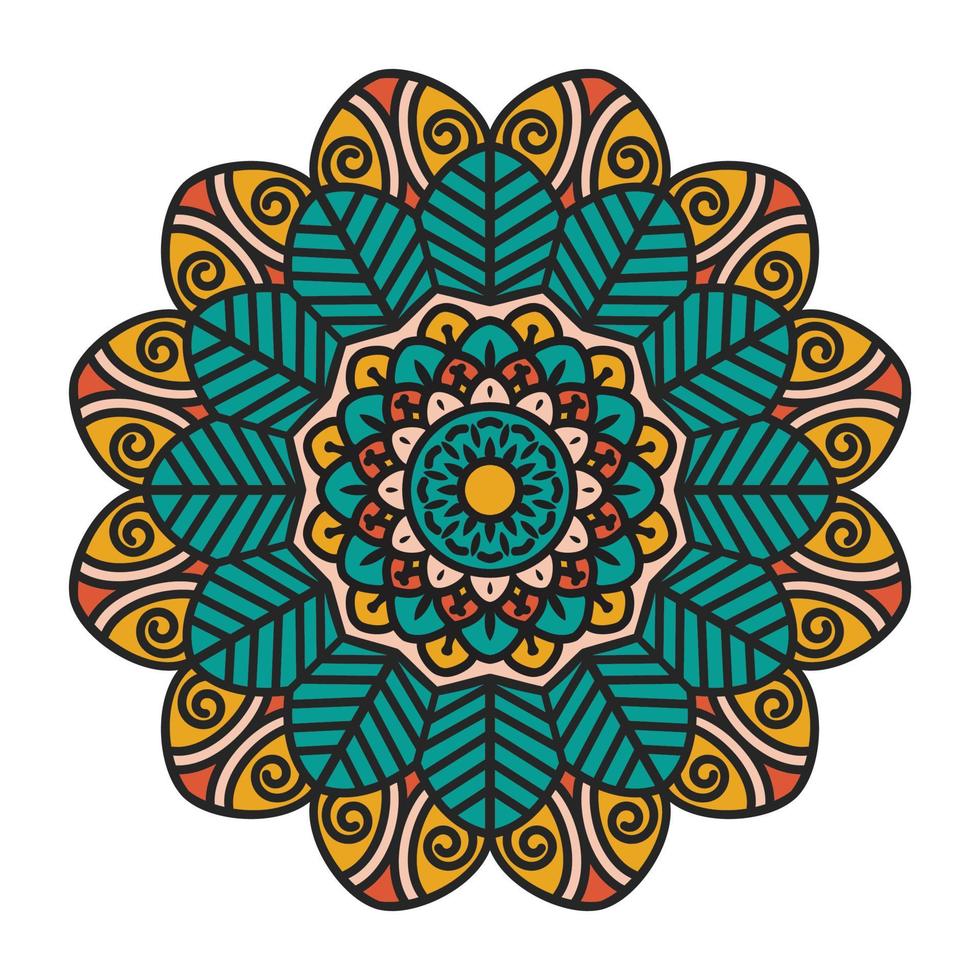 Coloring Mandala illustration pattern background vector