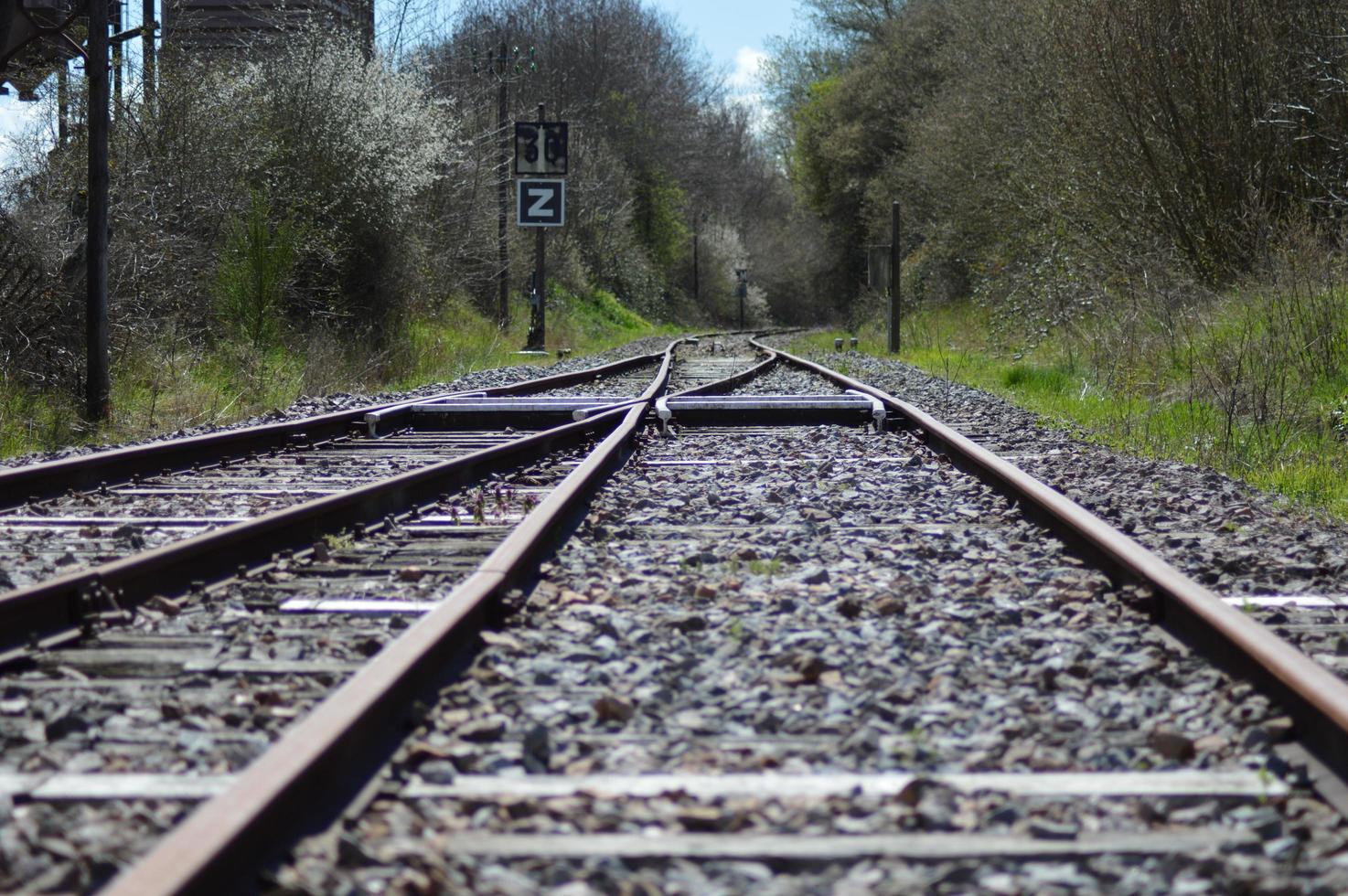 Zoom on a old railroad photo
