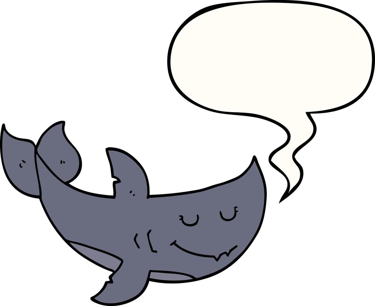 cartoon shark and speech bubble vector