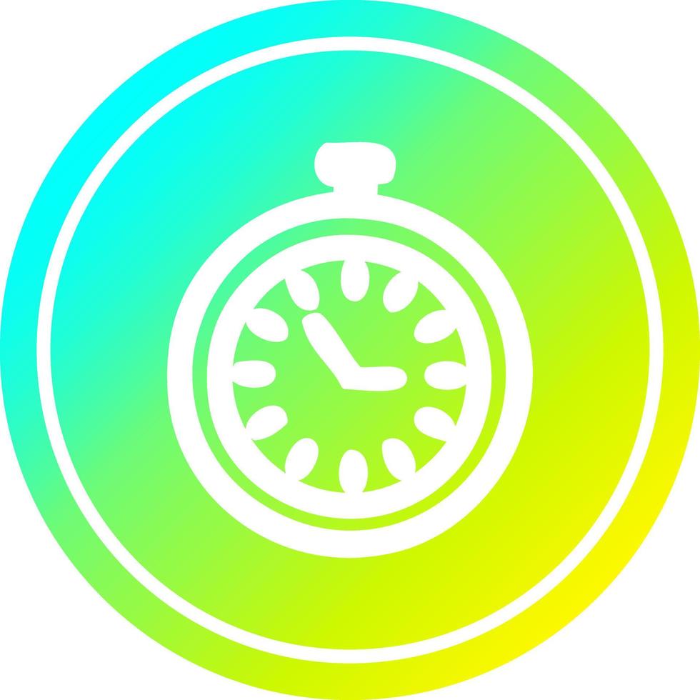 stop watch circular in cold gradient spectrum vector