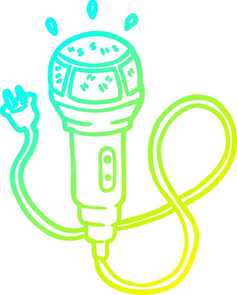 cold gradient line drawing microphone vector