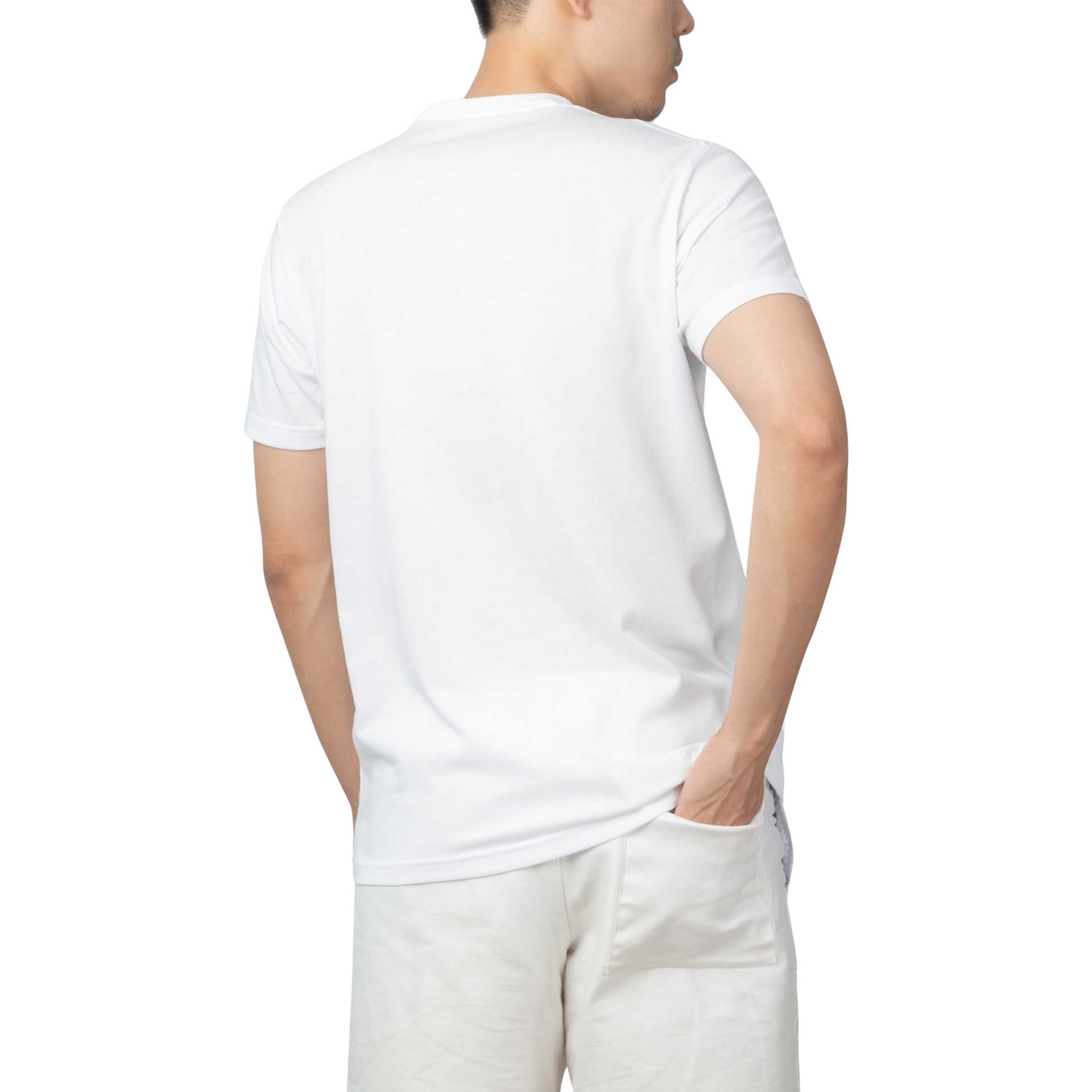Man in white t-shirt mockup 8586983 PNG