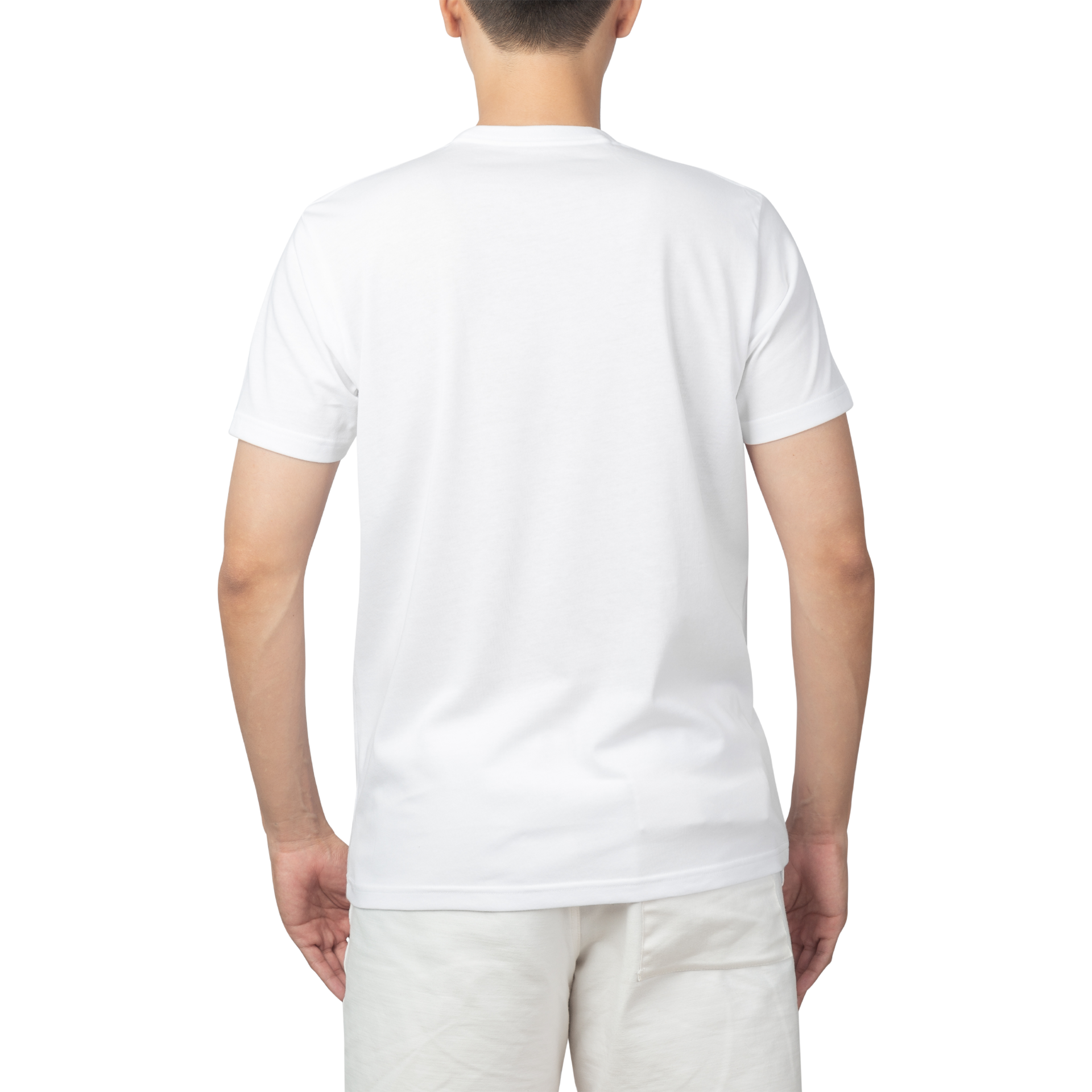 Man in white t-shirt mockup 8586985 PNG