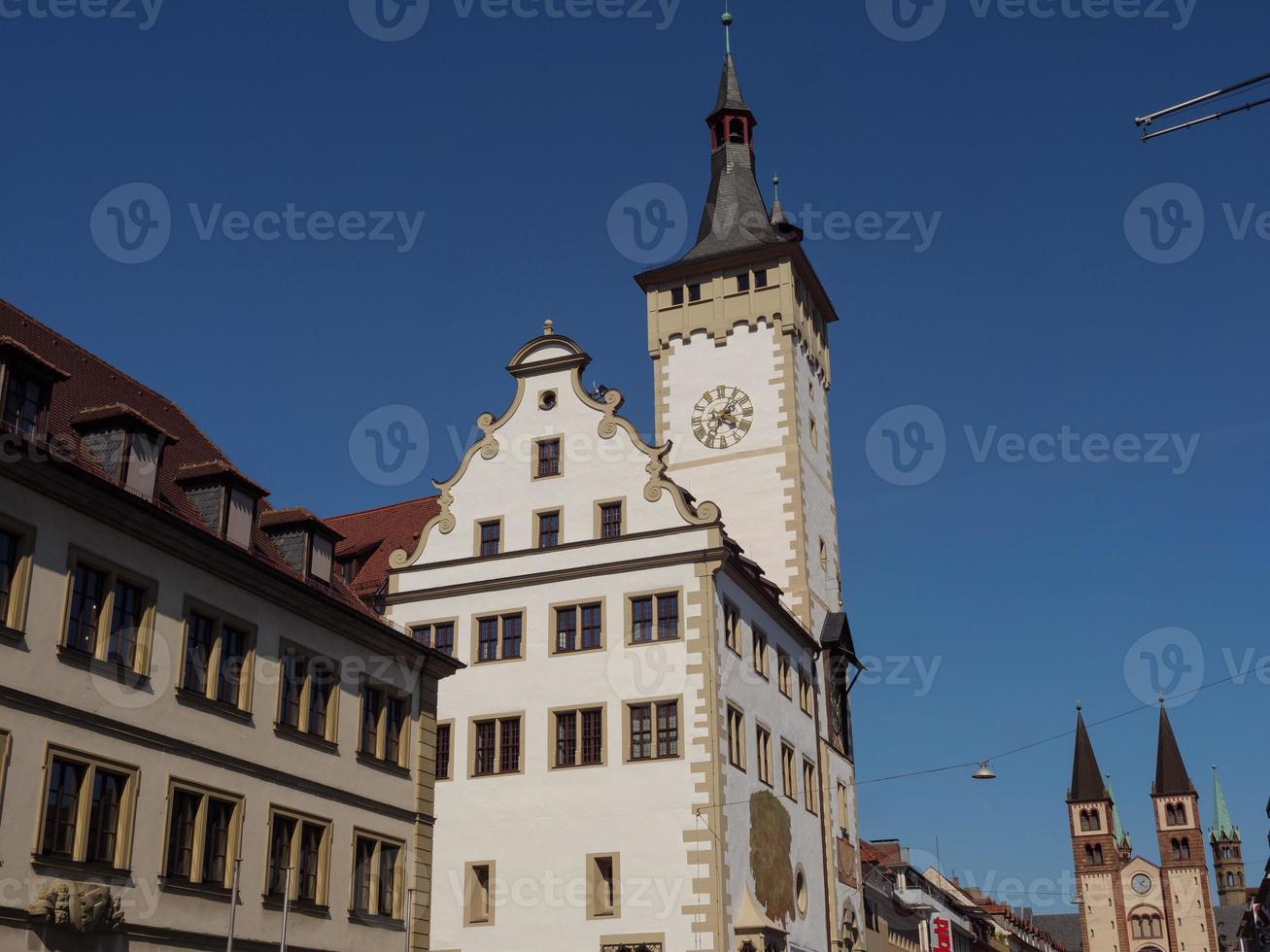 The city of Wuerzburg at the river main photo