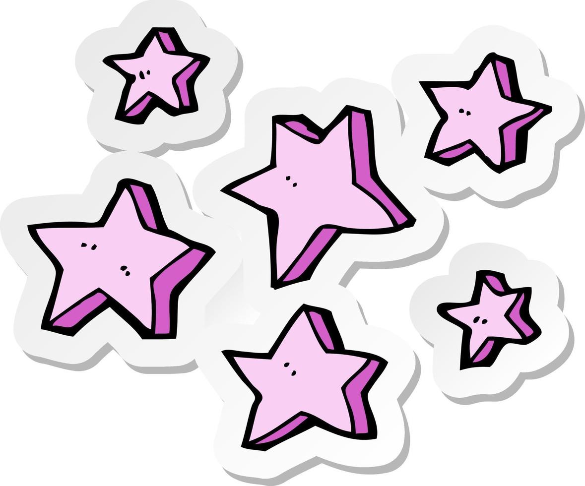 sticker of a cartoon stars vector