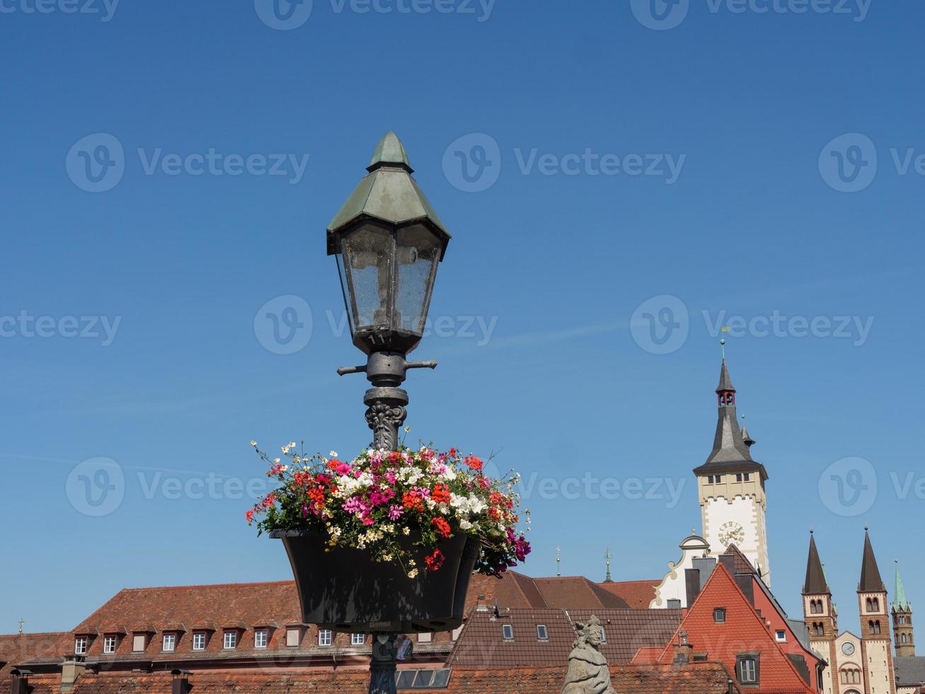 The city of Wuerzburg at the river main photo