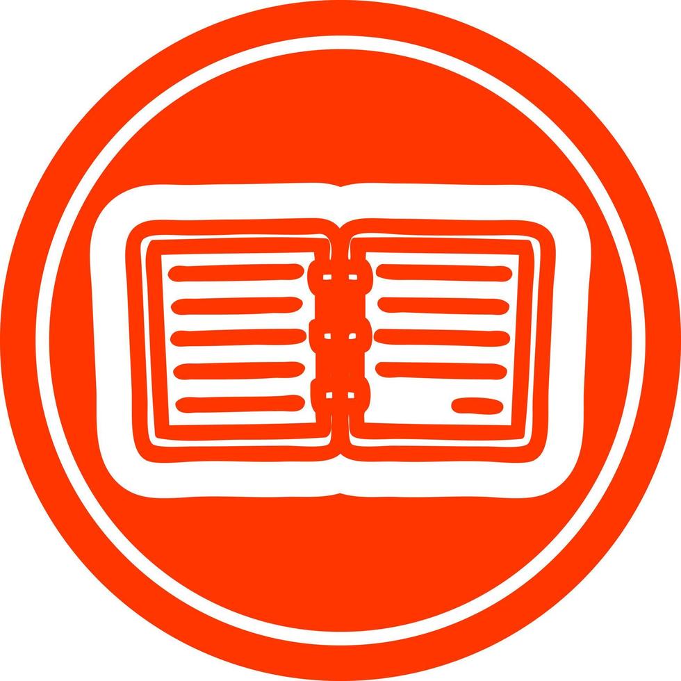 note book circular icon vector