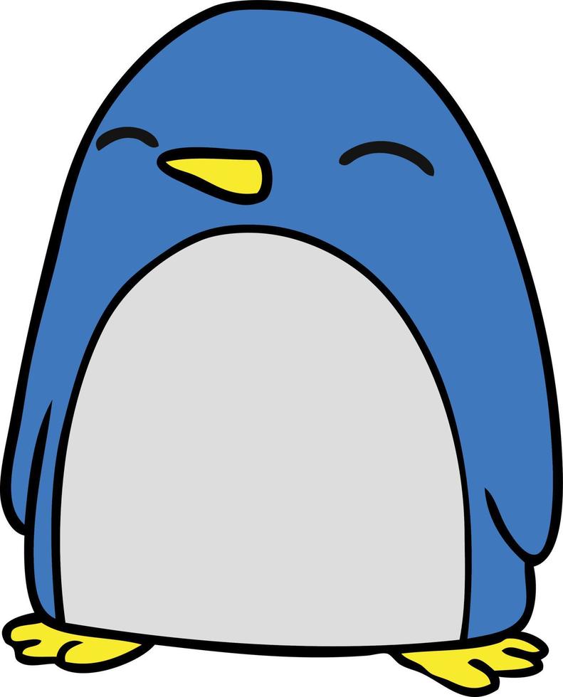 cartoon doodle of a cute penguin vector