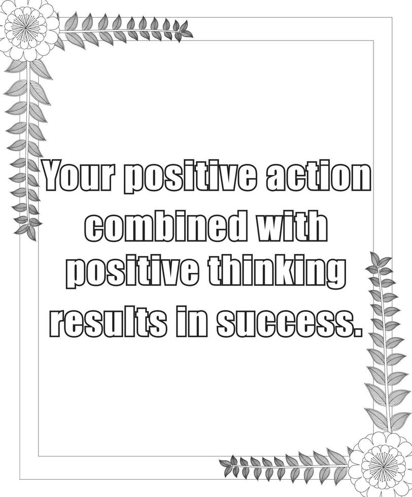 motivational coloring page vector