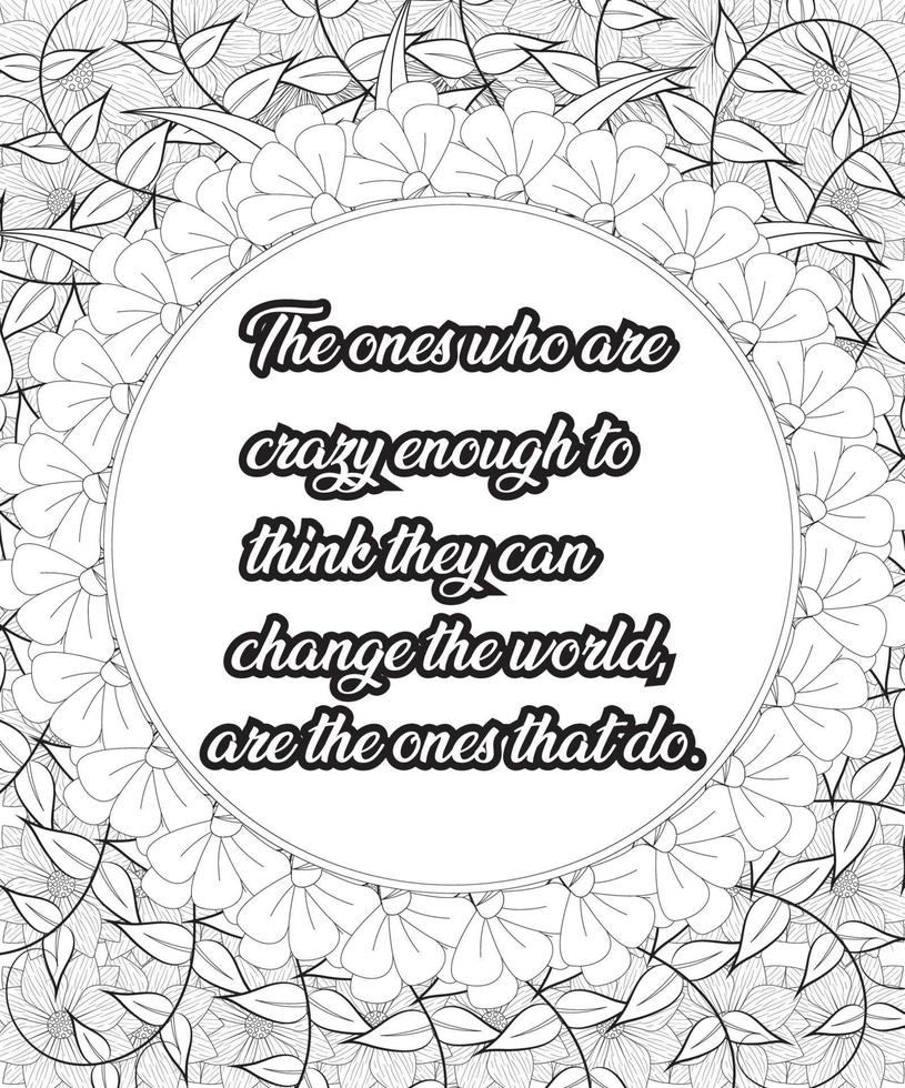 motivational coloring page vector