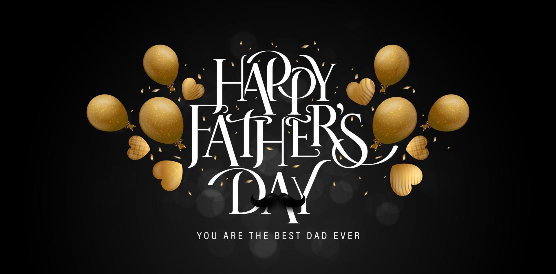 illustration of happy fathers day lettering fonts for website header, social media posts, landing page, corporate and business marketing, ads campaign, advertisement, advertising, printing sublimation vector