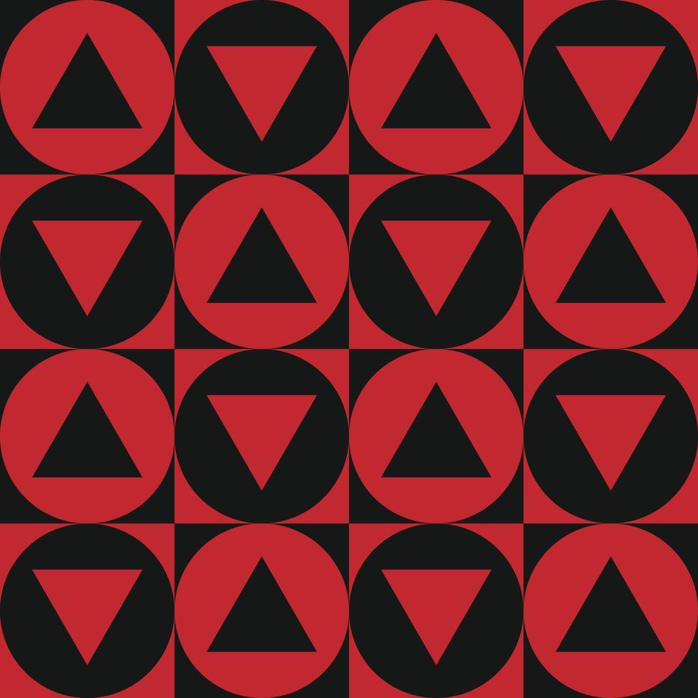 Red Color Seamless Pattern Geometric Background Free Vector