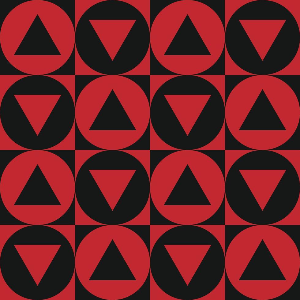 Red Color Seamless Pattern Geometric Background Free Vector