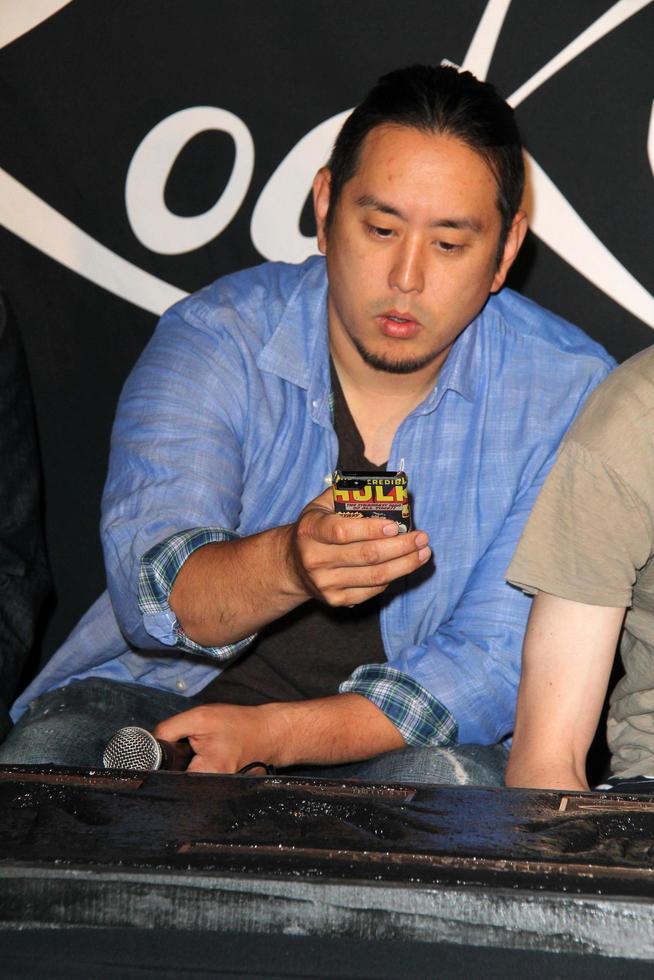 los angeles, jun 18 - joe hahn en la ceremonia de inducción de linkin park rockwalk en el guitar center el 18 de junio de 2014 en los angeles, ca foto